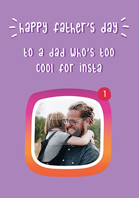Dad Who's Too Cool Father's Day Photo Card