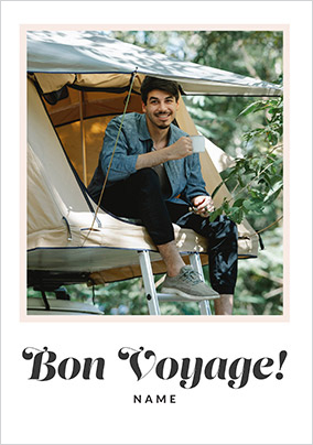 Happy Momento Bon Voyage Leaving to Travel Photo Card
