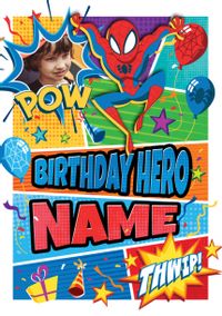 Tap to view Spider-Man - Birthday Hero Photo Card