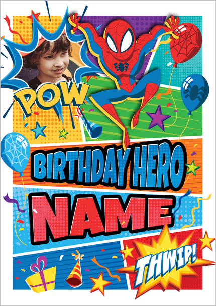 Spider-Man - Birthday Hero Photo Card