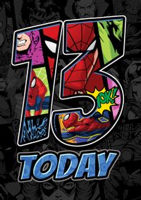 Tap to view Marvel 13 Today Birthday Card