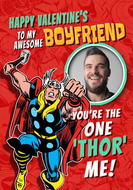 Marvel The One Thor Me Valentines Card