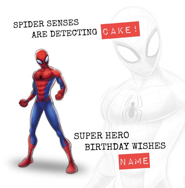 Super Hero Birthday Wishes Spider-Man Card | Funky Pigeon IE