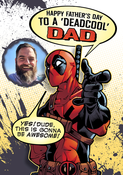 Deadpool - Dad Photo Father's Day Card