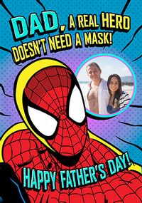 Tap to view Spider Man Real Hero Father's Day Photo Card
