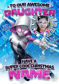 Tap to view Marvels Spider-man Personalised Daughter Christmas Card