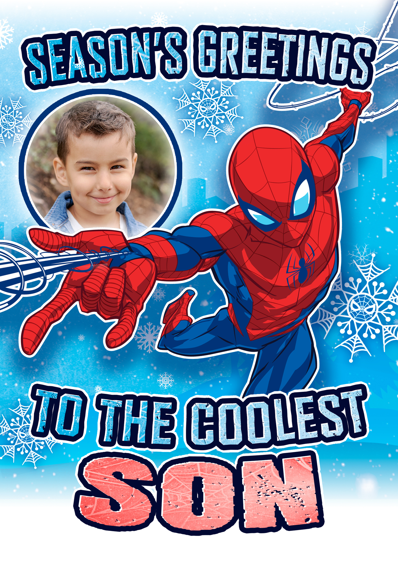 Coolest Son Spider-Man Christmas Card