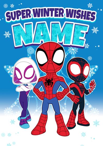 Spidey & His Amazing Friends Personalised Christmas Card