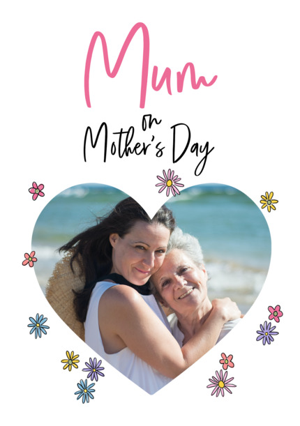Mum Photo Upload Petite Flowers Mother's Day Card