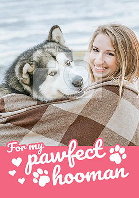 Pawfect Hooman photo Mother's day Card