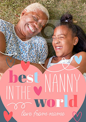 Best Nanny in the World Photo Mother's Day Card