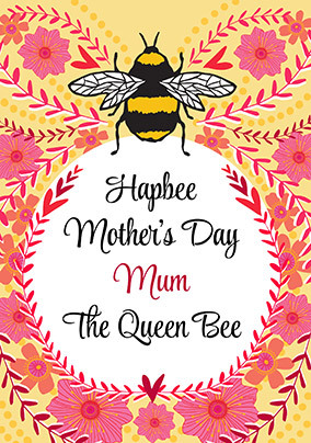 Queen Bee Mothers Day Card