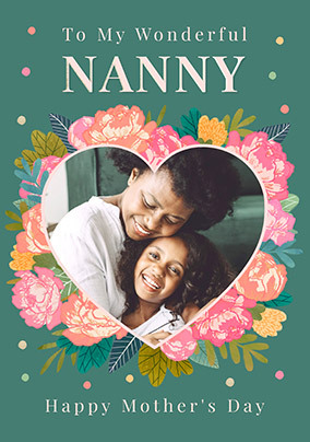 Wonderful Nanny Photo Mother's Day Card