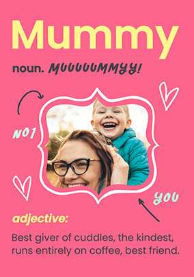 Mummy Definition Mother's Day Card