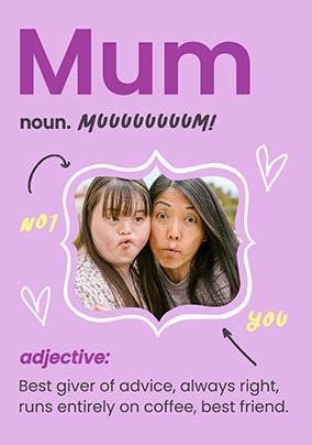 Mum Definition Mother's Day Card