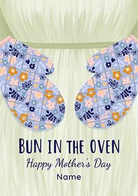 Bun in the Oven Mothers Day Card