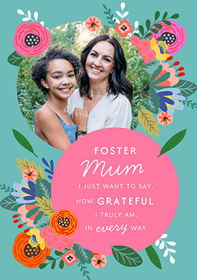 Cancer Research UK Foster Mum Thank You Photo Card