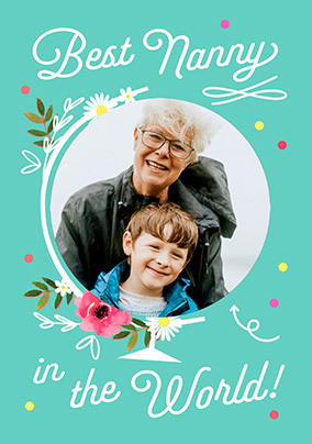 Cancer Research UK Best Nanny In The World Birthday Photo Card