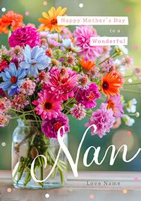 Tap to view Wonderful Nan Photographic Floral Mother's Day Card