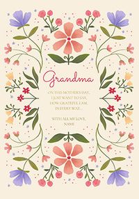 Tap to view Floral Border Grandma Verse Mother's Day Card