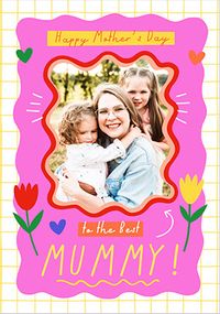 Tap to view Graphic Floral Best Mummy Photo Mother's Day Card
