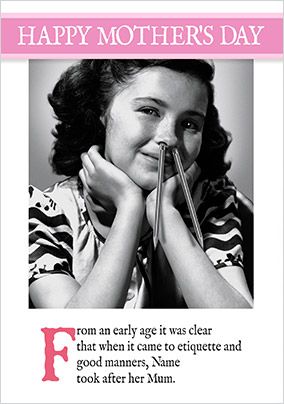 Photo of Good Manners Mother's Day Card