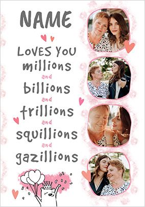 Photo of Love You Gazillions 4 Photo Mother's Day Card