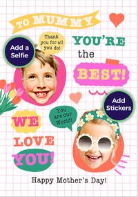Tap to view Funky Faces Mummy We Love You Mother's Day Card