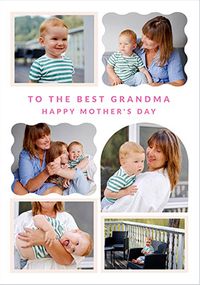 Tap to view Happy Momento Best Grandma 6 Photo Mother's Day Card