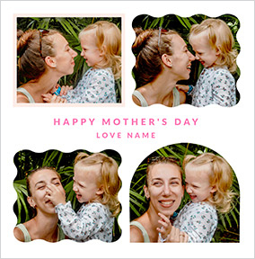 4 Photo Happy Momento Mother's Day Square Card