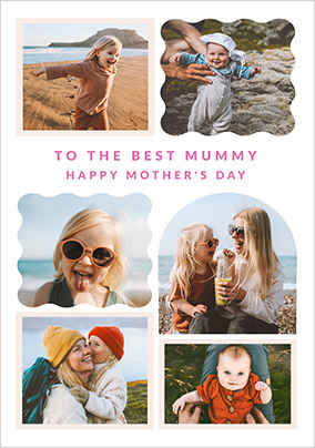 Happy Momento Best Mummy 6 Photo Mother's Day Card