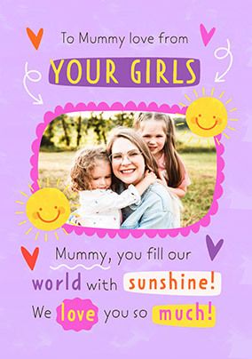 Photo of To Mummy From Your Girls Mother's Day Photo Card