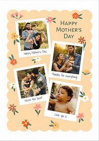 Tap to view 4 Photo Floral Polaroid Mother's Day Card