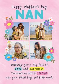 Tap to view Your Warm Hugs And Kind Words Nan Mother's Day 4 Photo Card