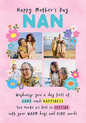 Photo of Your Warm Hugs And Kind Words Nan Mother's Day 4 Photo Card