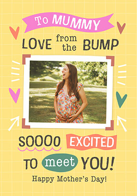 Mummy From The Bump Photo Mother's Day Card