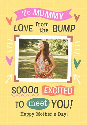Photo of Mummy From The Bump Photo Mother's Day Card