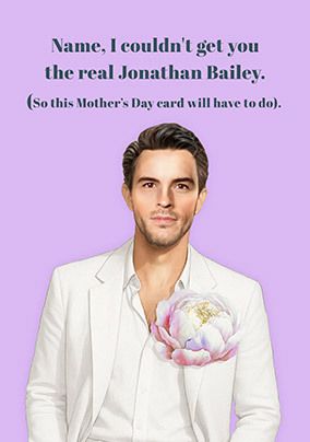 Photo of Jonathan Bailey Spoof Mother's Day Card
