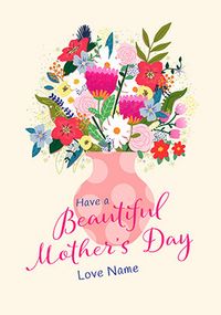 Tap to view Have A Beautiful Mother's Day Personalised Floral Vase Card