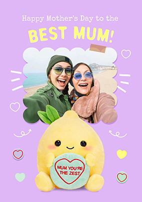 Swizzels Love Hearts Mum You're The Zest Mother's Day Photo Card