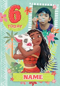 Tap to view Moana & Pua 6th Birthday Photo Card