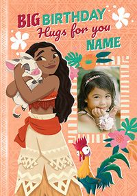 Tap to view Moana Big Hugs For You Birthday Photo Card