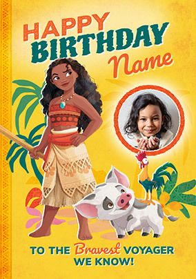 Photo of Moana Happy Birthday Photo Card