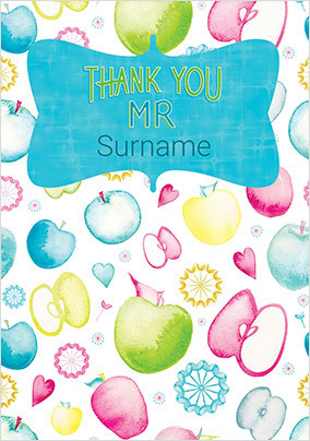 Fruit Thank You Mr Teacher Card