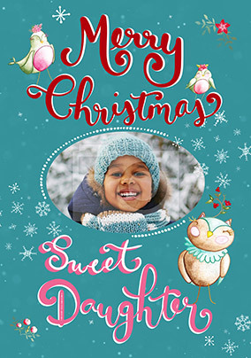 Sweet Daughter Photo Christmas Card