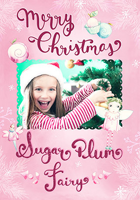 Merry Christmas Sugar Plum Fairy Photo card