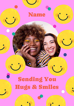 Sending Hugs and Smiles Photo Support Card