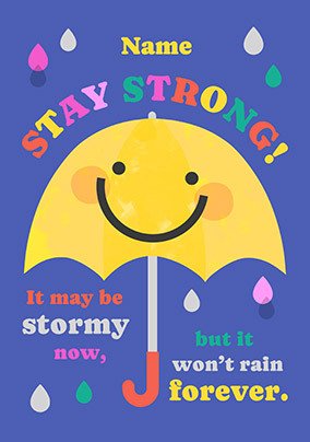 Smiley Umbrella Stay Strong Support Card