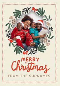 Tap to view Wreath Photo Christmas Card