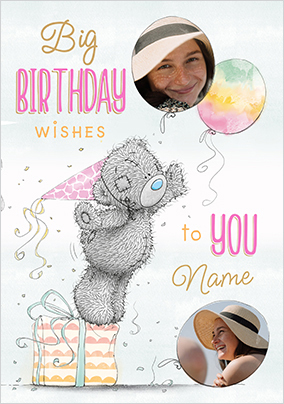 Me To You Big Birthday Wishes 2 Photo Card